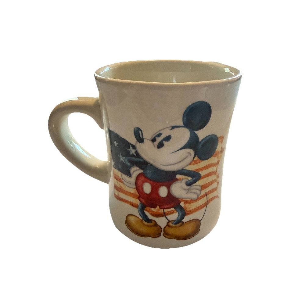 Disney Mickey Mouse Patriotic Coffee Mug Two Sided Patriotric